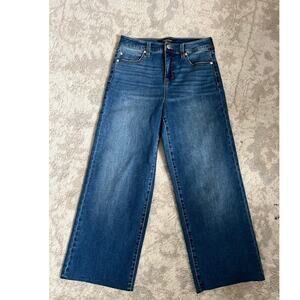 Liverpool Los Angeles Stride Hi-Rise Wide Leg Crop Jeans Indigo Wash Size 4/27